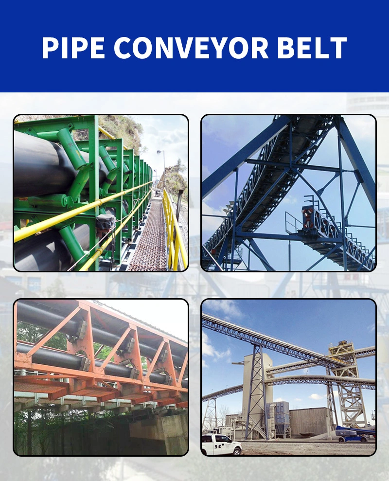 Best Sellers Pipe Belt Conveyor with Large Angle and Long Distance Turning