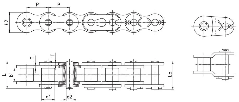 Agricultural Automobile Engine Motorcycle Industrial Saw Drive Transmission Driving Conveyor Sprocket Link Lifting Roller Chain