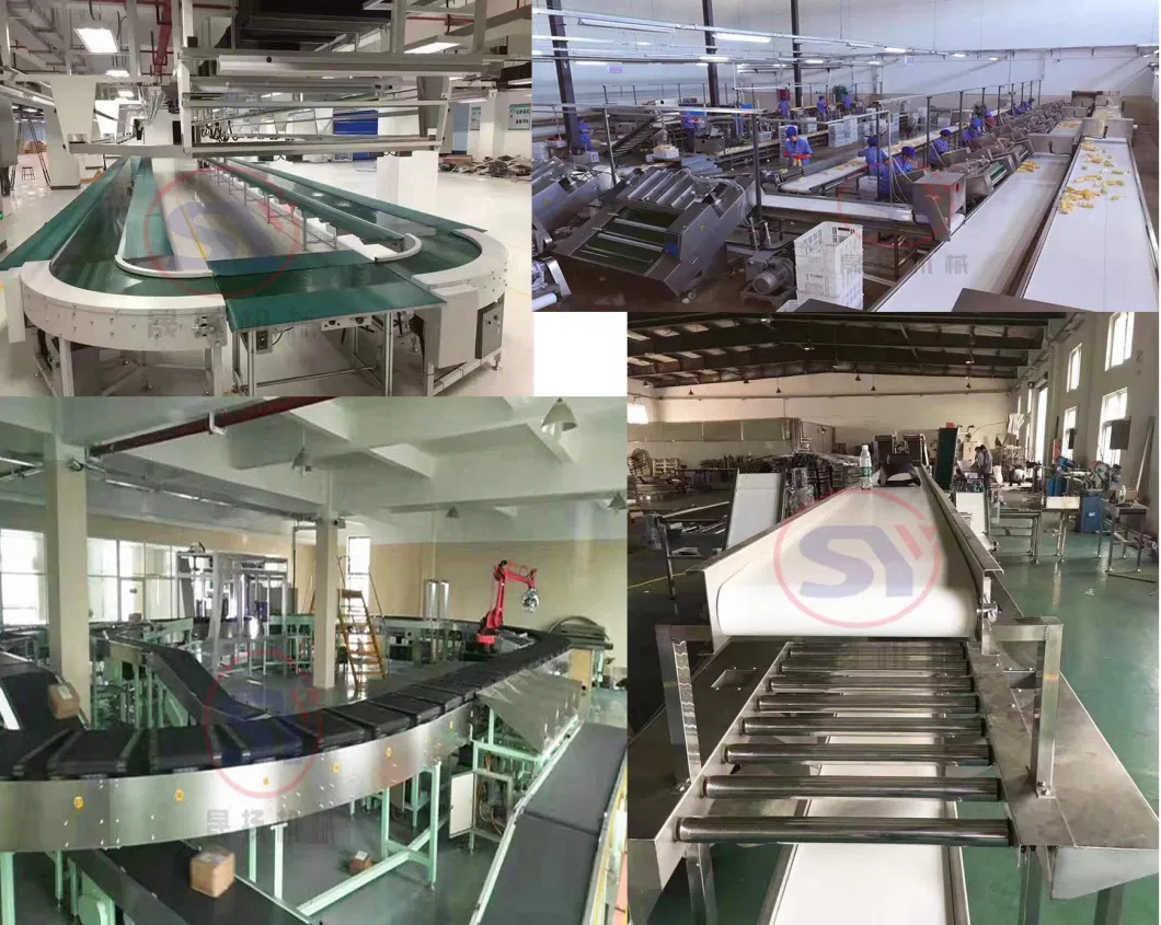 PVC PU Belt Conveyor Food Seafood Transmission Packaging Belt Conveyor