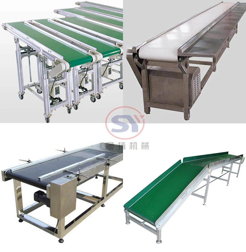 PVC PU Belt Conveyor Food Seafood Transmission Packaging Belt Conveyor