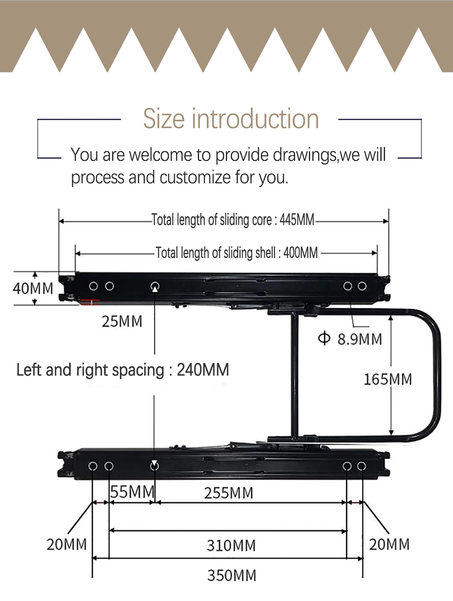 Hot Selling Double Sides Auto Spare Part Seat Guide Rail