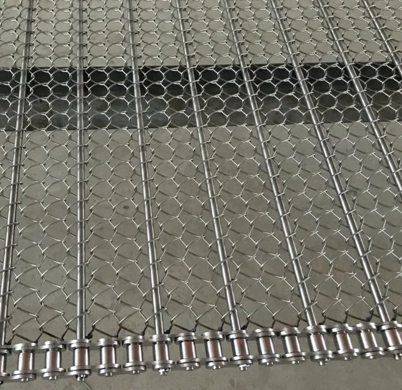 High Capacity Metal Conveyor Chain Plate Slat Steel Hinged Belt