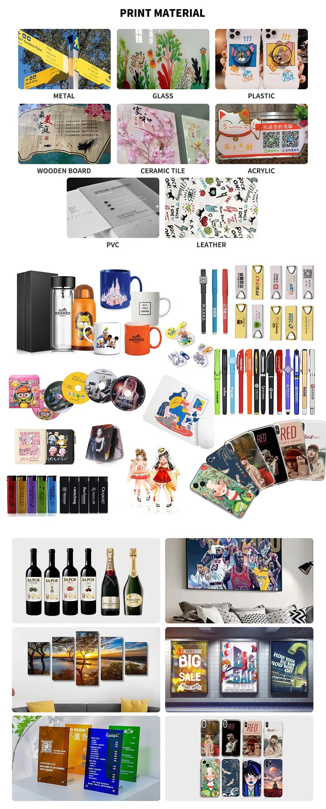 Multifunctional UV Printing Machine 6090 and Ricoh Head G5 for Ceramic Tile Decorative Painting Mobile Phone Case Packaging Box Environmental Protection Bag UV