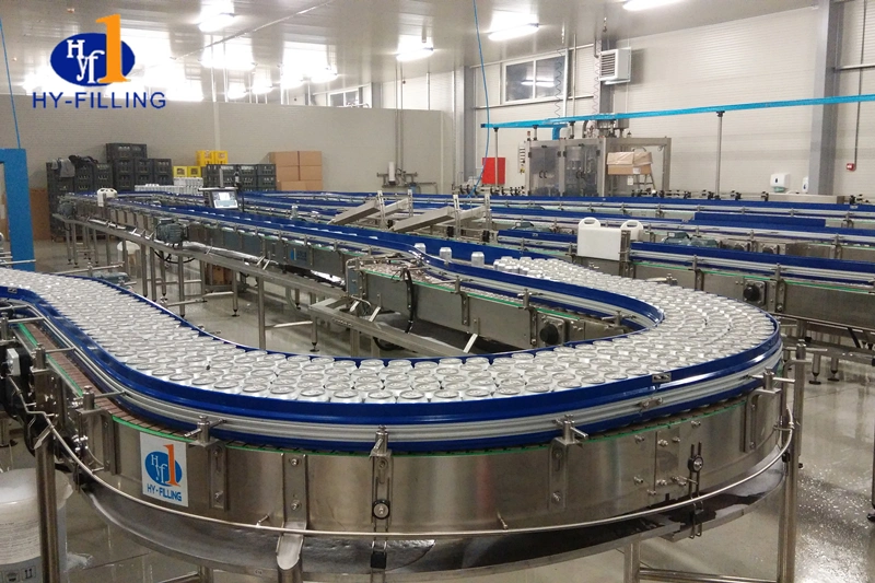 Pet Material Bottle and Tin Can Chain Conveyor Structure Conveying System for Drinking Water Beverage Beer Dairy Milk Juice Carbonated Drinks