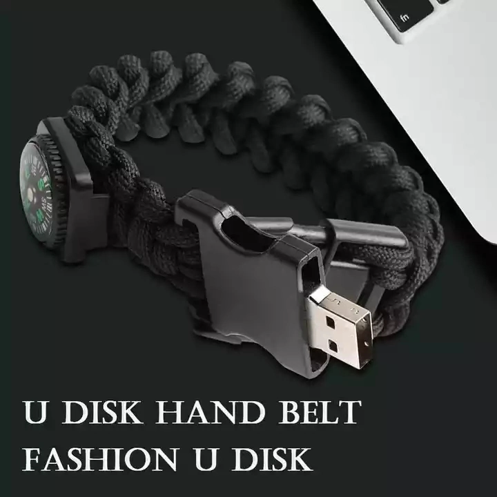 Compass USB Bracelet Flash Drives Paracord Wristband USB Drive Gadget