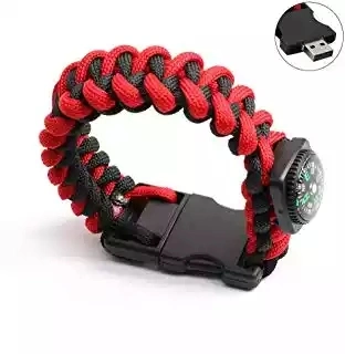 Compass USB Bracelet Flash Drives Paracord Wristband USB Drive Gadget