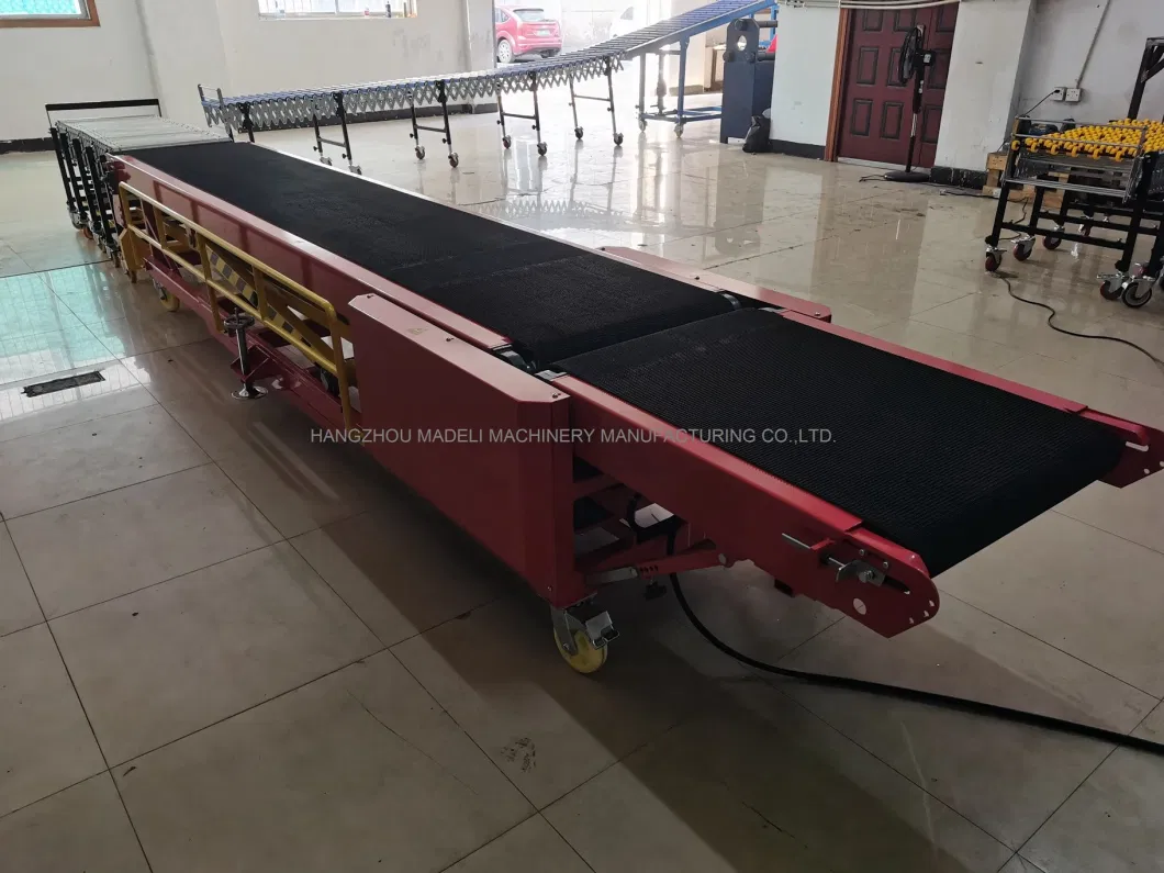 Powered Loading Unloading Belt Conveyor Flexible Roller Conveyor System