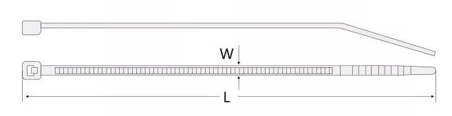 PA66 2.5X100-4.8X400mm Colourful Plastic Tie Self-Locking Nylon Cable Ties