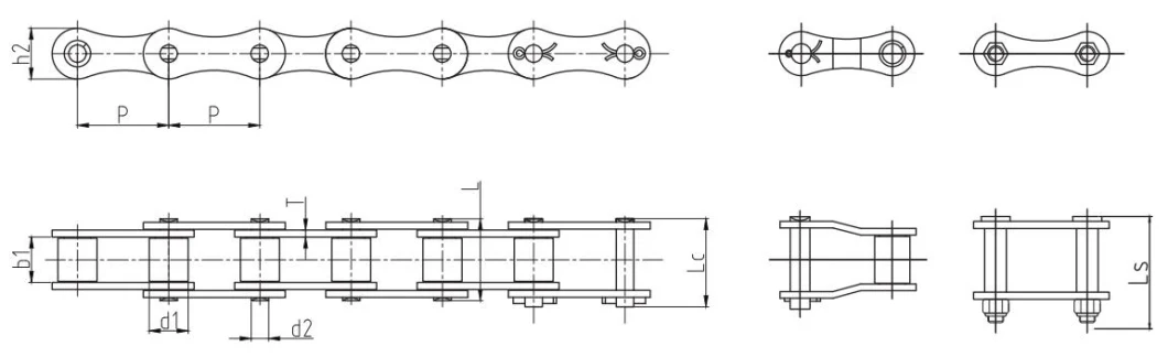 A557 A557K39 A557K19 Ca627 S/C/Ca Type Steel Agricultural Hharvesting Machine Roller Chain