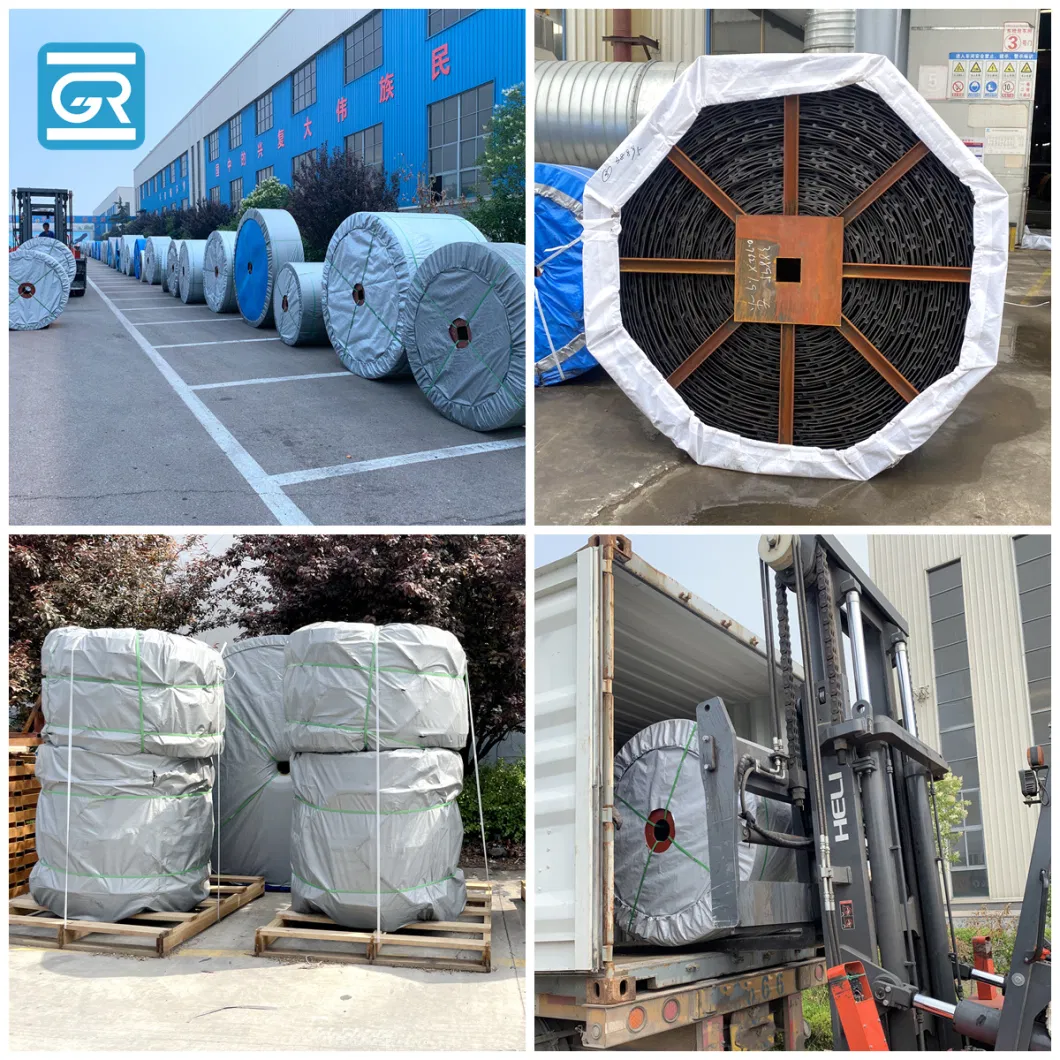 Heat Resistant Endless Transmission Ep200 Fabric Industrial Heavy Transport Rubber Belting Minning Conveyor Belt for Stone Crusher