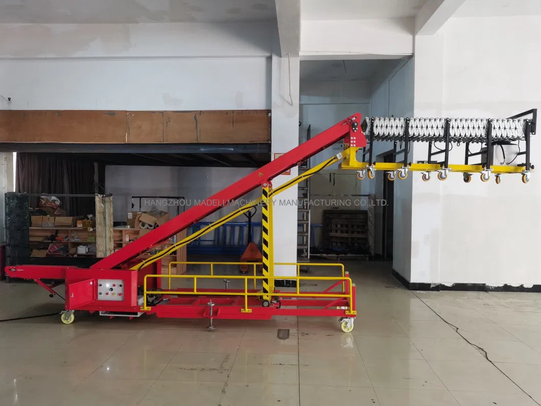 Powered Loading Unloading Belt Conveyor Flexible Roller Conveyor System