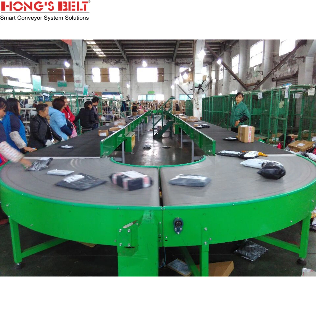 Hongsbelt Curve 90 Degree Chain Conveyor System Belt Conveyor Curve 90