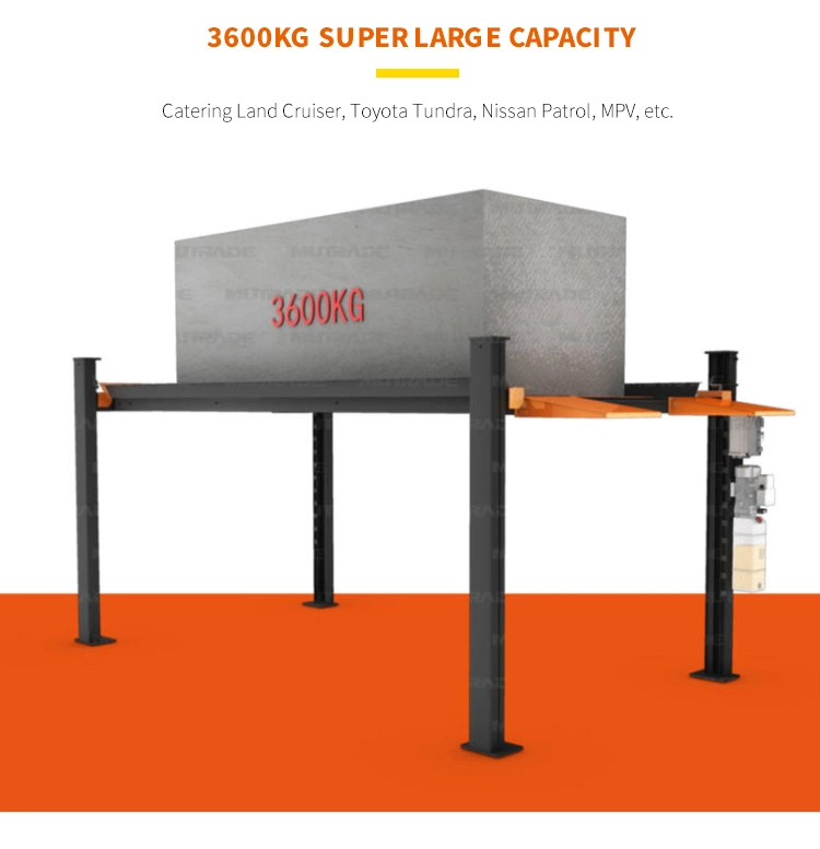 2 Levels Mechanical Car Lift for Parking and Repairing