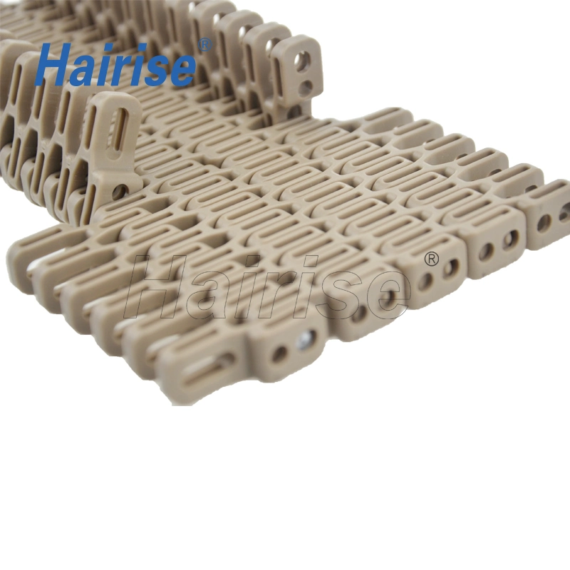 Hairise 7100 Small Turning Radius Modular Belt for Fruit Conveyor White Color