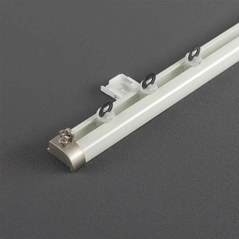 Hidden Mini Ultra-Thin Metal Pulley Straight Curtain Track Ceiling Installation Curtain Track