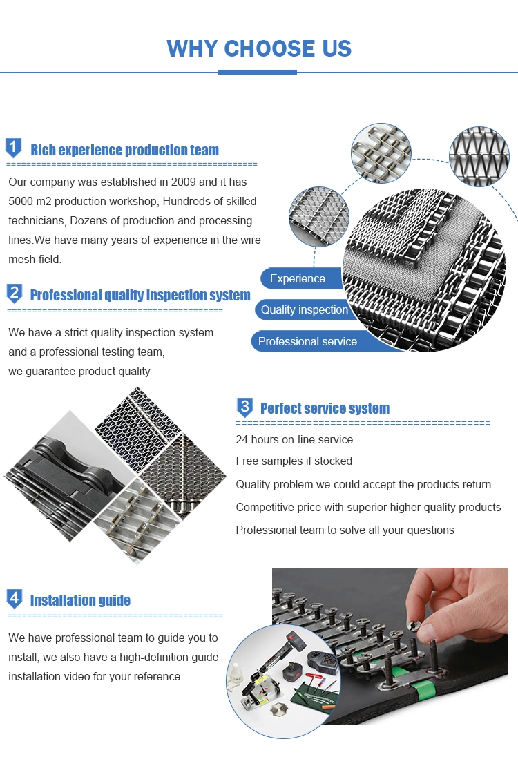 Cheap Stainless Steel Metal Plate Conveyor Wire Mesh Belt