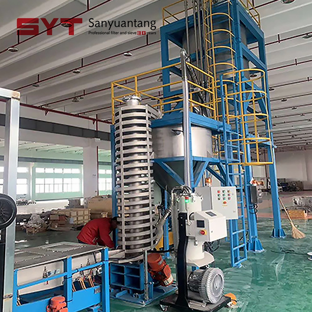 Grain Vertical Lift Vibration Conveyors Cooling Spiral Elevator Powder Vibrating Spiral Conveyor