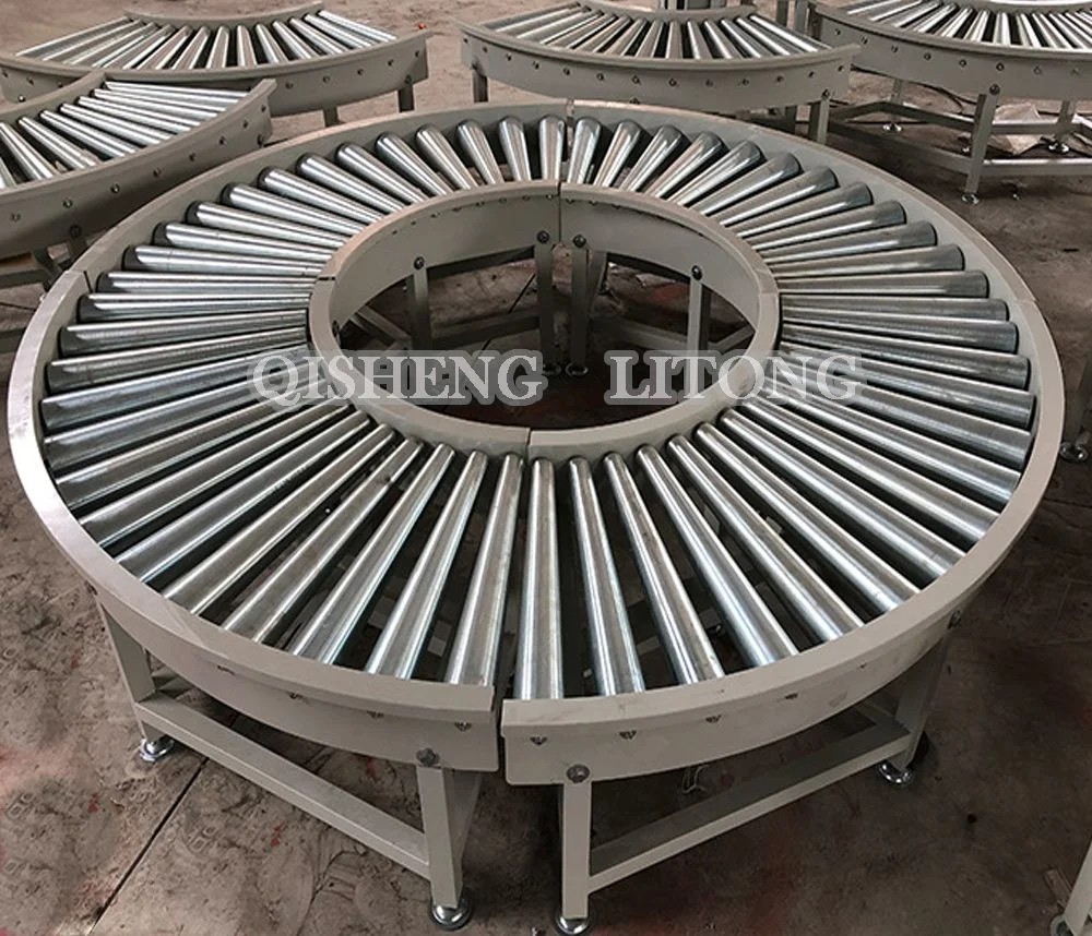 Turning Machine Assembly Line Gravity Stainless Steel Roller Conveyor