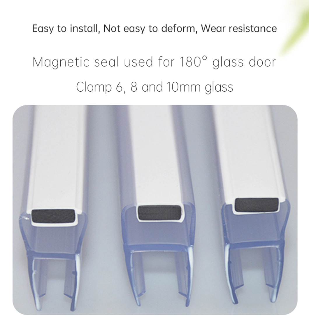 Best Seller PVC Magnetic Glass Door Seal Strip 308GB