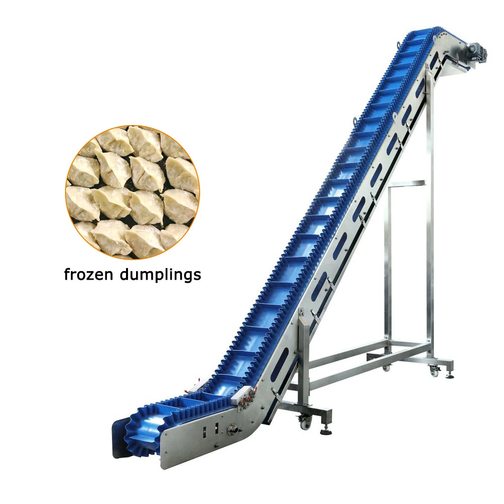 Tt-IC-01 Washable Belt Conveyor Easy Installation Operation Frozen Food Vegetables Feeding Conveyor for Bag Case Box Packing Line System