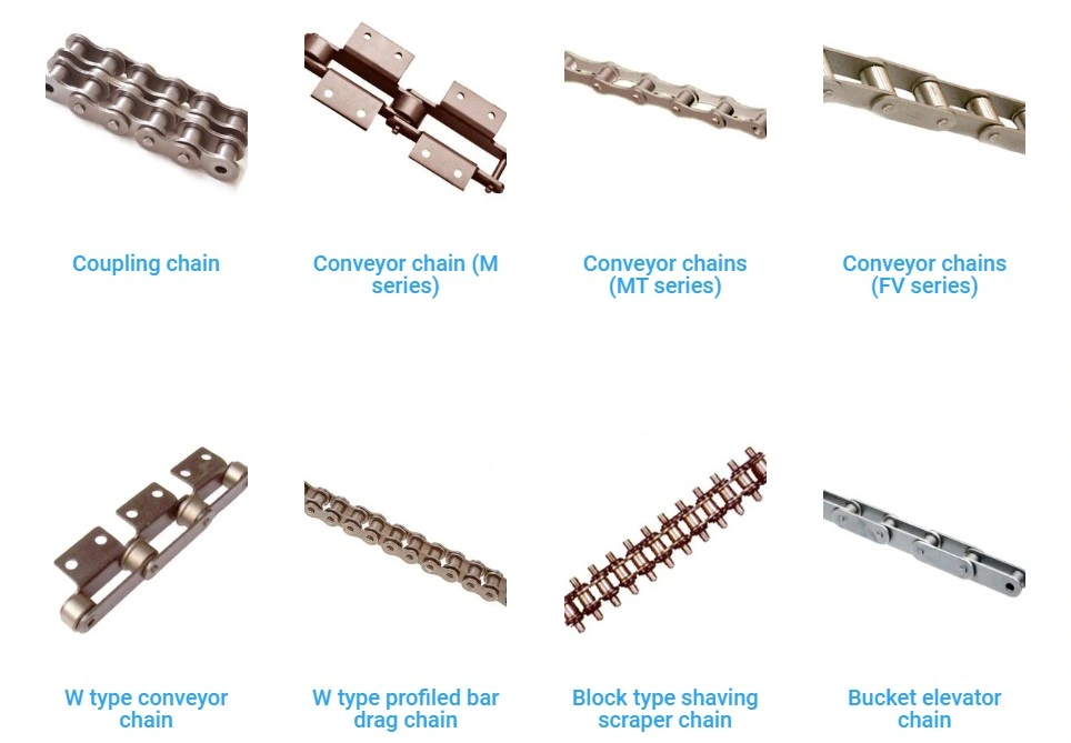 Stainless Steel Conveyor Chains Mine Machinery Grain Machines Long Pitch Flat Top Table Car Parking Drag Sharp Paver Forging Scraper Trencher Conveyor Chains