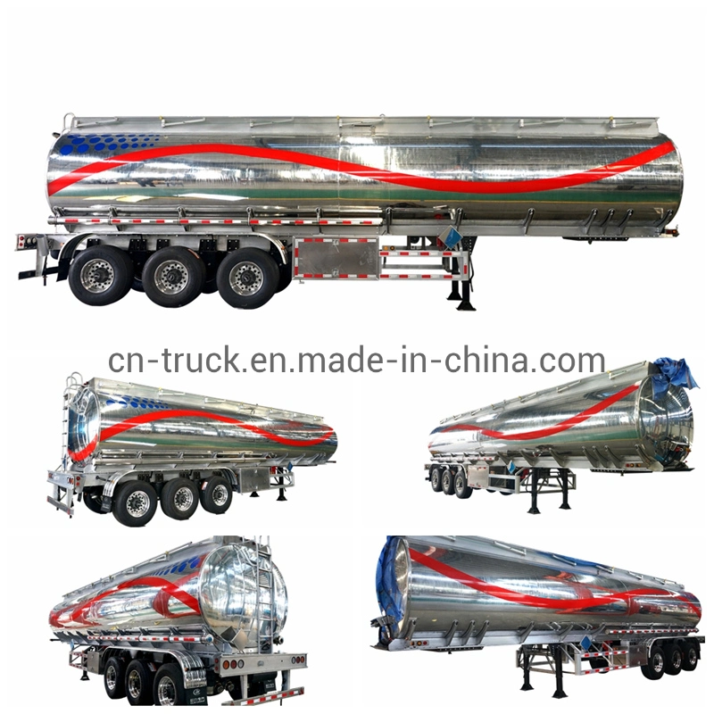 China Hotsales 32mt 42mt 50mt Mirror Shiny Surface Aluminum Alloy Tank Trailer