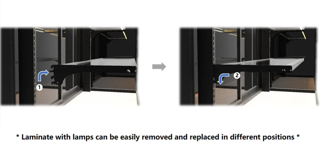 Wireless Built-in Design LED Shelf Power Track Perfectly Adapted to The Corner of Shelf Power Rail