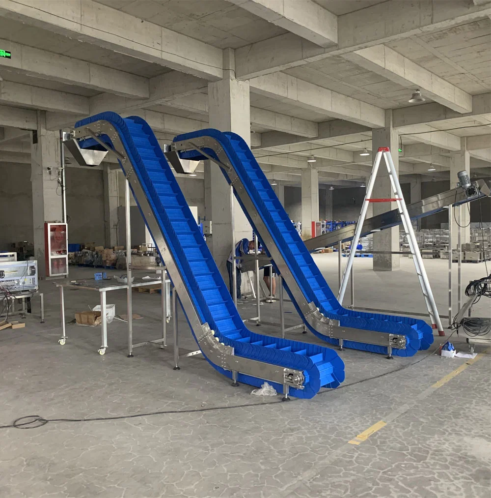 Tt-IC-01 Washable Belt Conveyor Easy Installation Operation Frozen Food Vegetables Feeding Conveyor for Bag Case Box Packing Line System