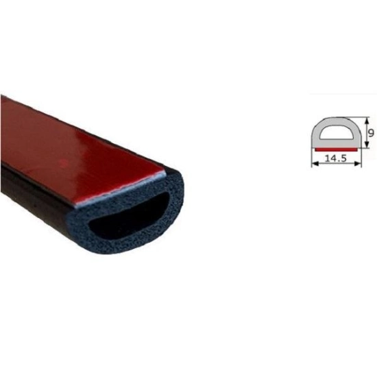 Wear Resistant D Shape Car Door Rubber Seal Strip