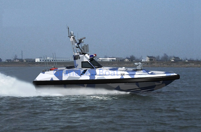 Chinese Fiberglass Surface Drive High Speed Unmanned Boat for Sale