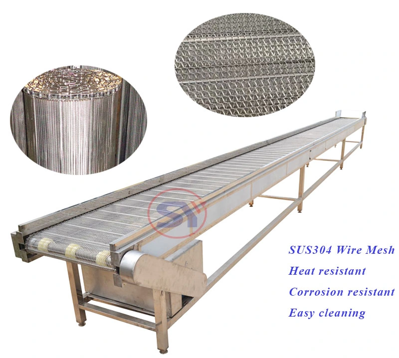 Horizontal Wire Mesh Belt Conveyor with Lifting Baffle for Furnace Slag