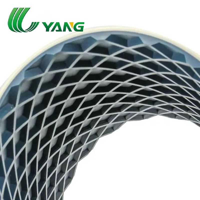 8.5mm Thick Three Cloth Three Glue High Friction Coefficient Woodworking Machinery Black Diamond Woodworking PVC Conveyor Belt