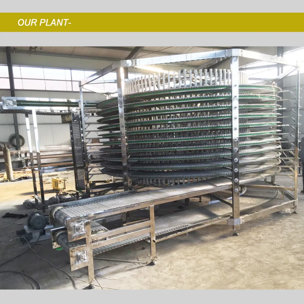 Spiral Cooling Freezing Proofing Conveyor for Food Industry