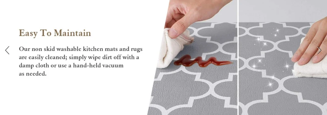 Waterproof Non-Slip Cushioned Anti-Fatigue PVC Ergonomic Comfort Kitchen Rug Kitchen Mat