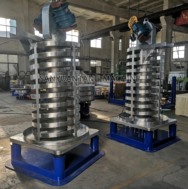 Grain Vertical Lift Vibration Conveyors Cooling Spiral Elevator Powder Vibrating Spiral Conveyor