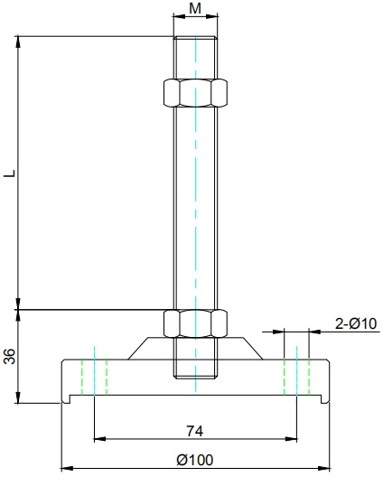 Dg60 Articulated Leveling Feet/Adjustable Foot