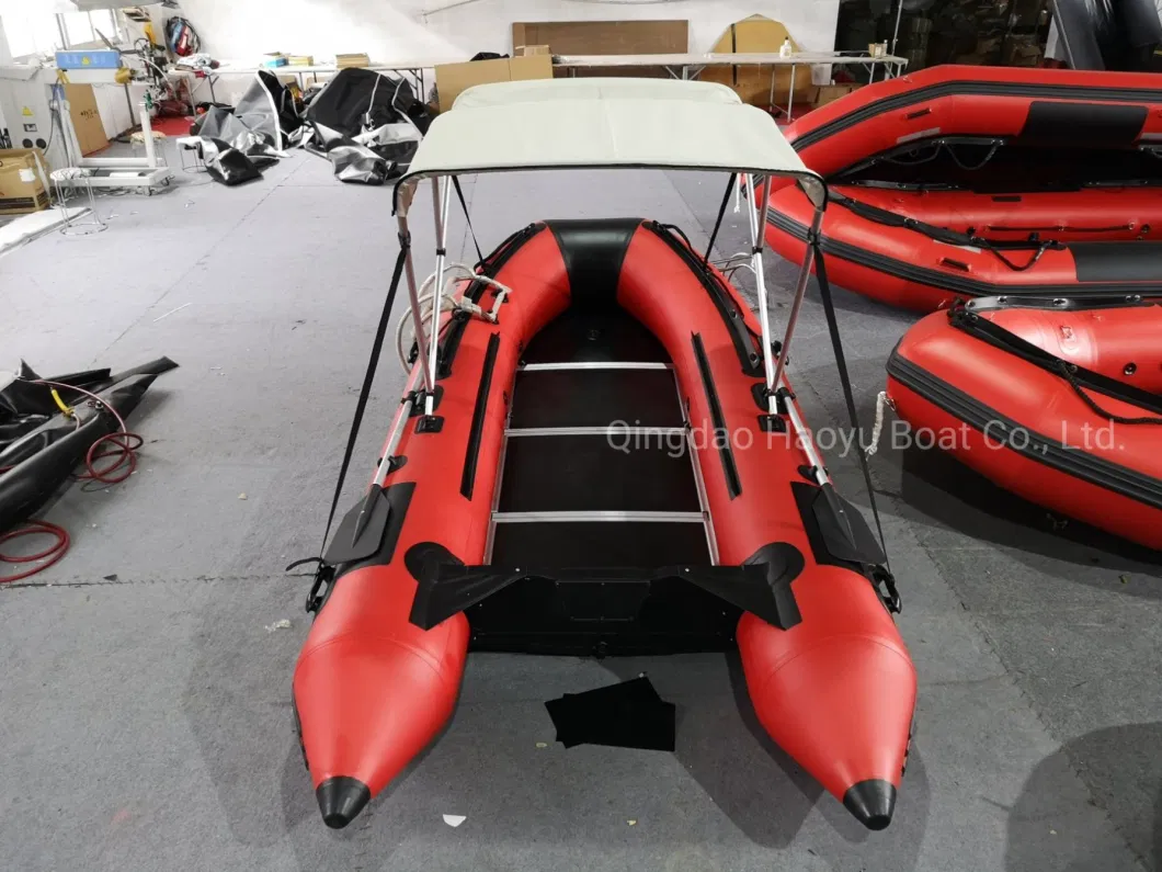 Manufacturer Haoyu Boat Rescue Boat Fishing Boat Inflatable Boat 3.9m/12.8FT EVA Non-Slip Surface