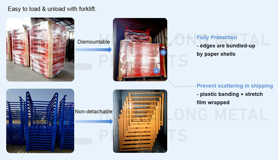 Heavy Duty Transport Folding Stacking Portable Storage Detachable Rack System