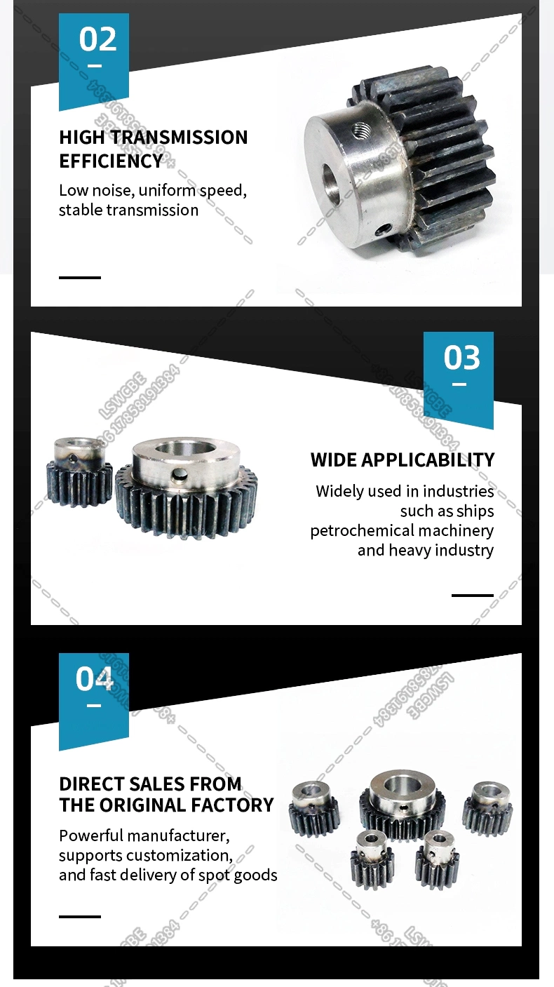 Harden Cylindrical Spur Gear Transmission Pinion Top Wire