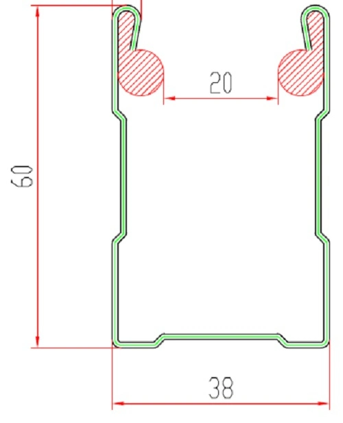 Door Guide Metal Roll Forming Line with on-Line Sealing