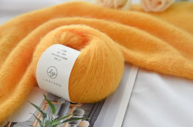 Factory Hot Selling Hand Knitting Baby Mahair Wool Nylon Yarn Fancy Yarn