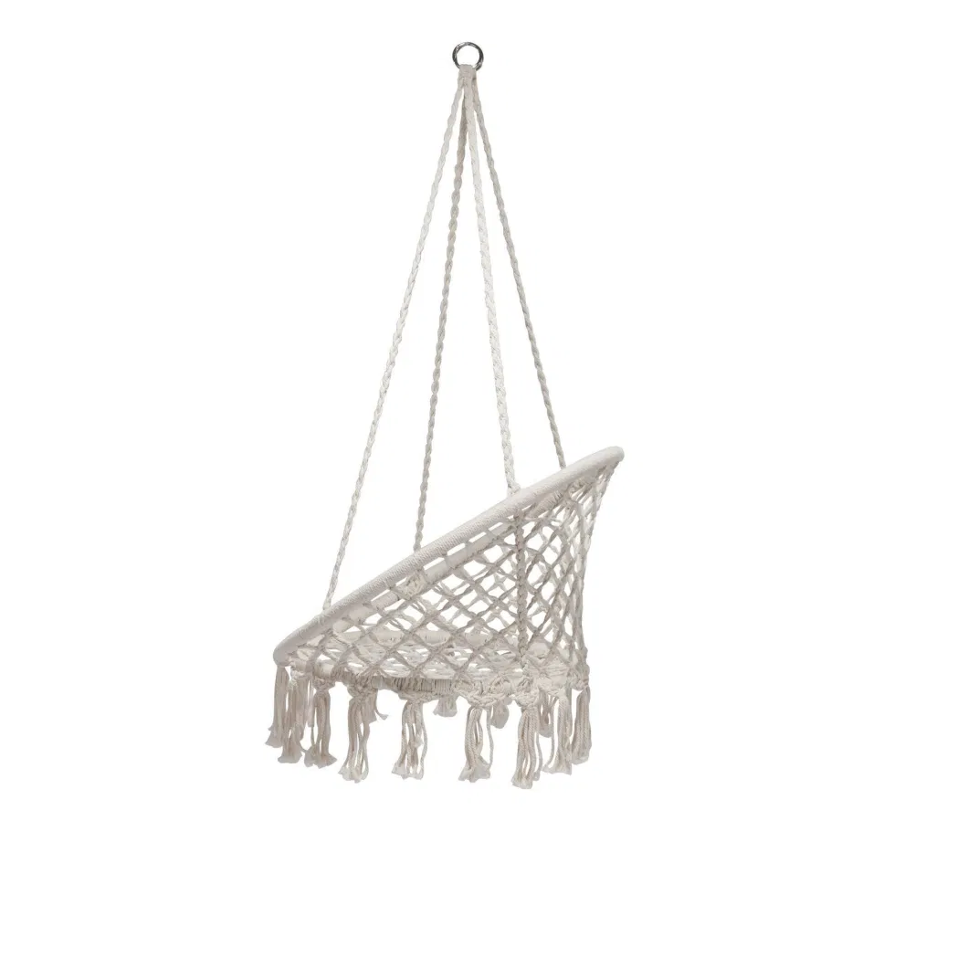 Hammock Handmade Swing Chair Knitted Macram&eacute; Hanging Swing Chair for Indoor, Bedroom, Yard, Garden Wbb18103