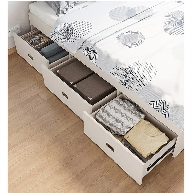 Nordic Modern Minimalist High Box Storage Bed