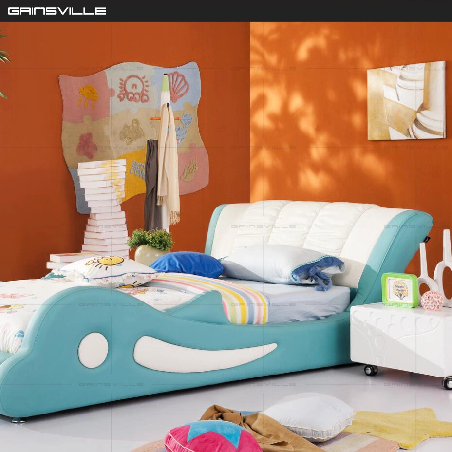 Fashion Children Bedroom Furniture Single Kids Bed Color Matching Upholstered Toddler Child Beds