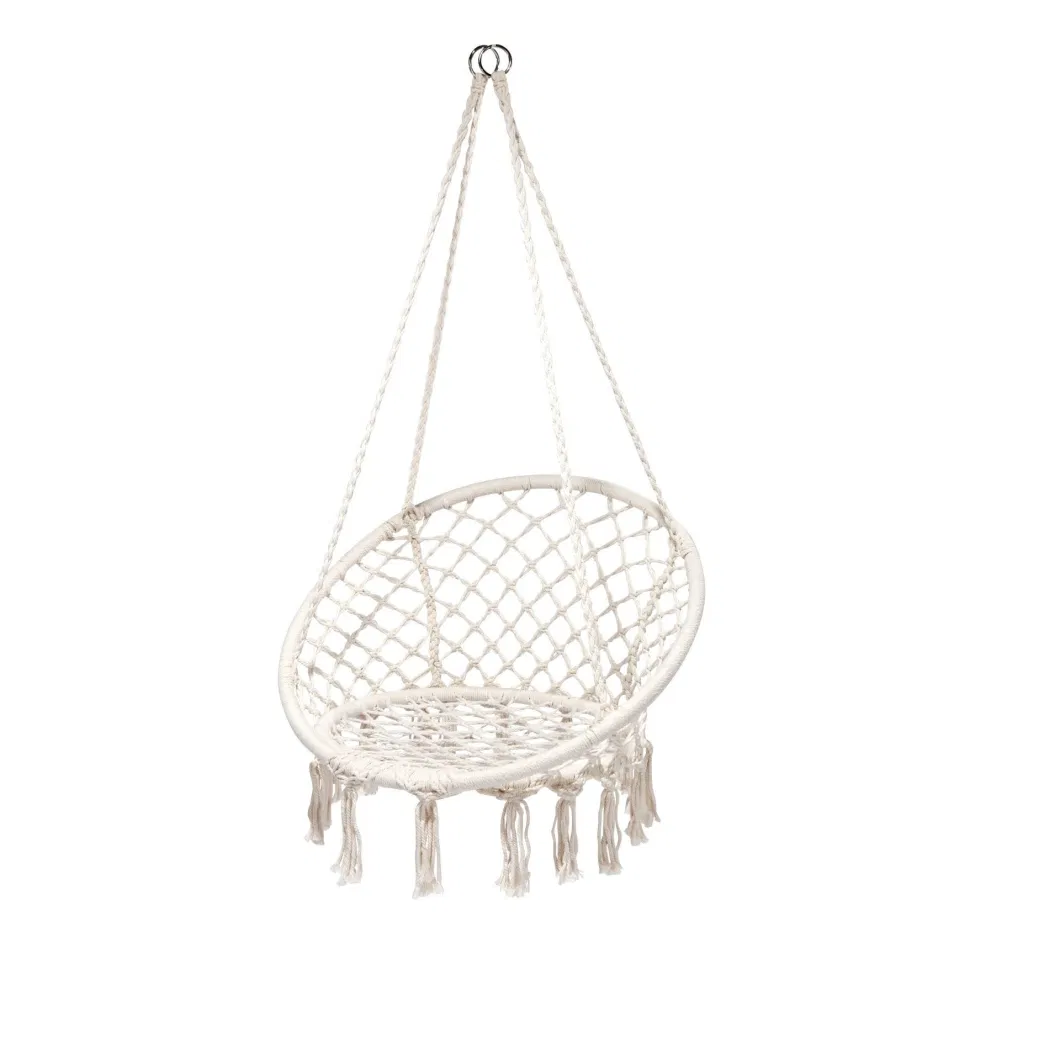 Hammock Handmade Swing Chair Knitted Macram&eacute; Hanging Swing Chair for Indoor, Bedroom, Yard, Garden Wbb18103