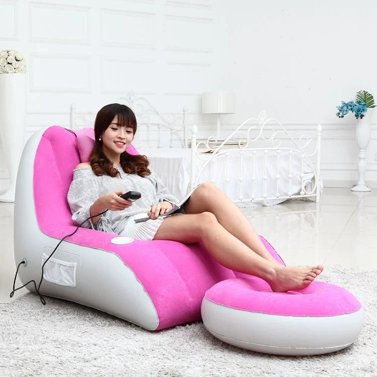 Outdoor Camping Beach Indoor Living Comfortable Inflatable Sofa Couch Air Chair with Massage