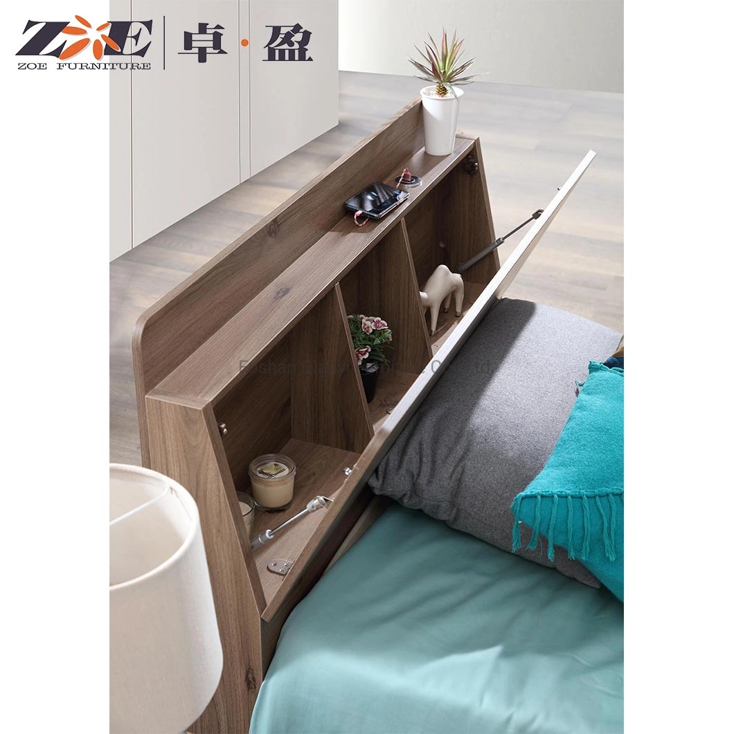 Wholesale 1200mm Bedroom Set Queen Size Storage Bed Set MDF Furniture