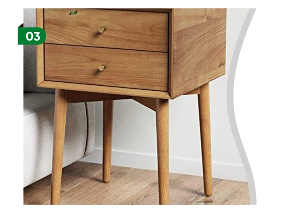 Beige Small Nightstands Furniture for Bedroom