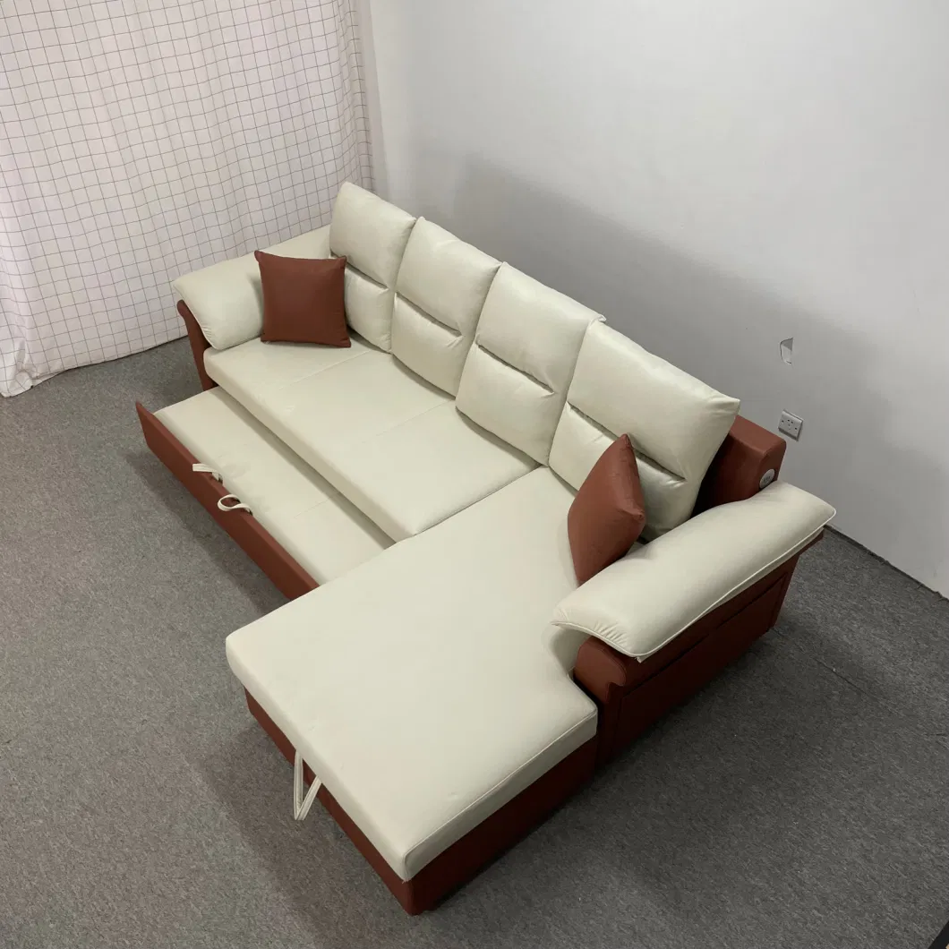 Color Matching Waterproof Technology Cloth Folding Sofa Small Family Living Room Bedroom Multifunctional Sofabed