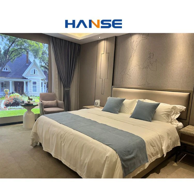 Hanse Hotel Furniture Supplier Furniture Design Frame Full Hotel Wood Bed Hotel Bedroom Set